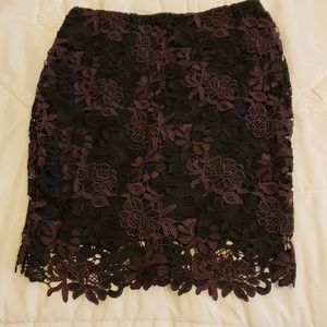 Cleo purple lace skirt